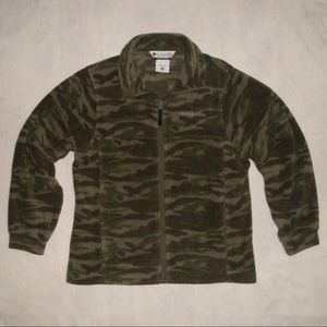 Columbia Fleece Camouflage Jacket Youth Size 10/12